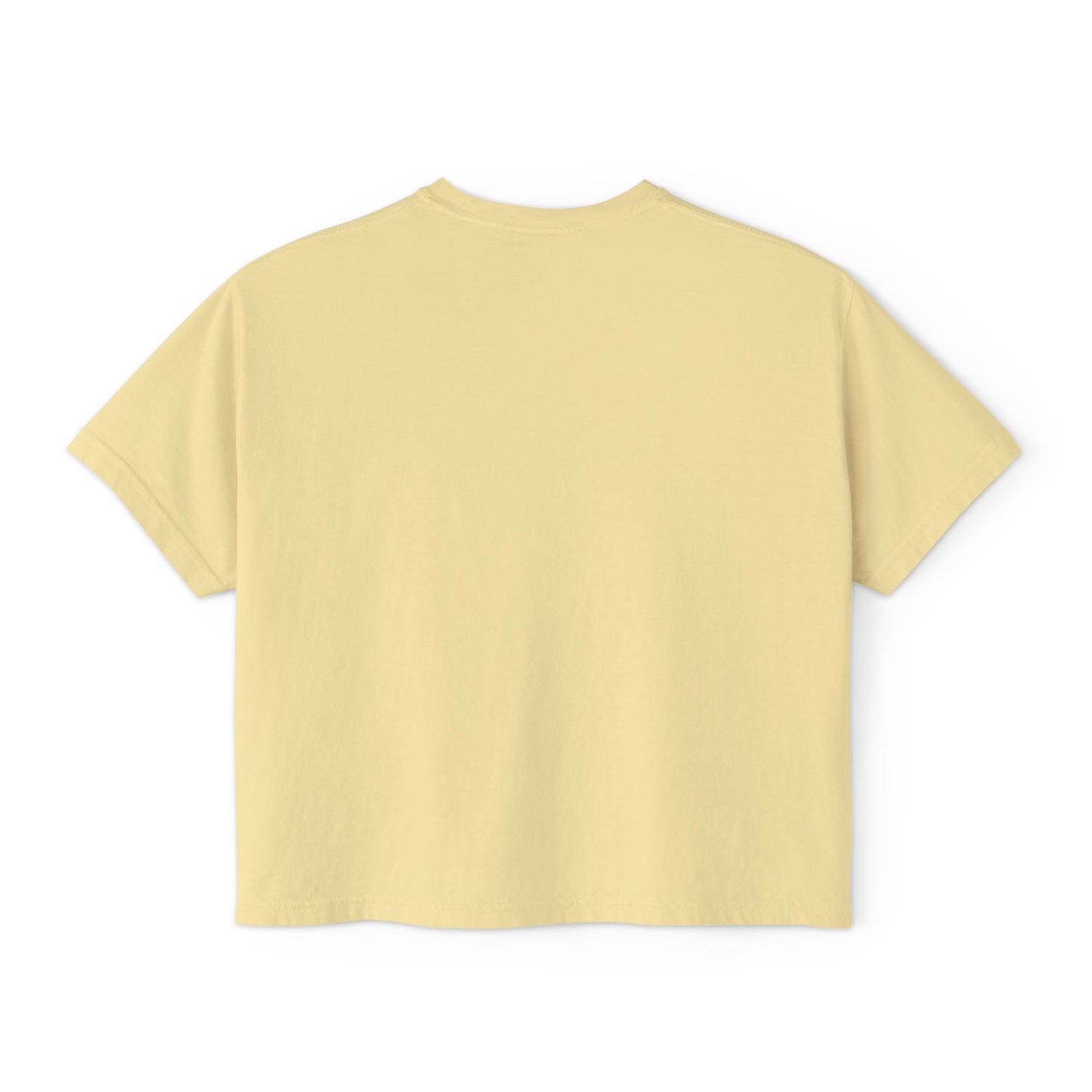 Boxy Tee — "Criando con fe, no con miedo" Floral Spanish Faith Tee