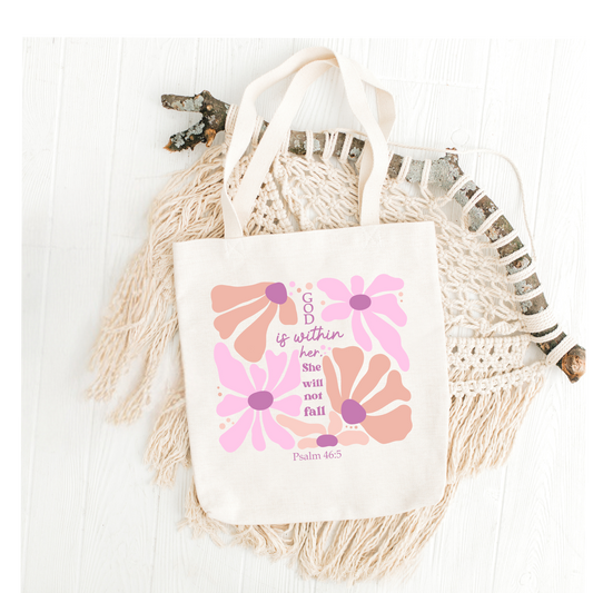 “God is Within Her” Canvas Tote Bag