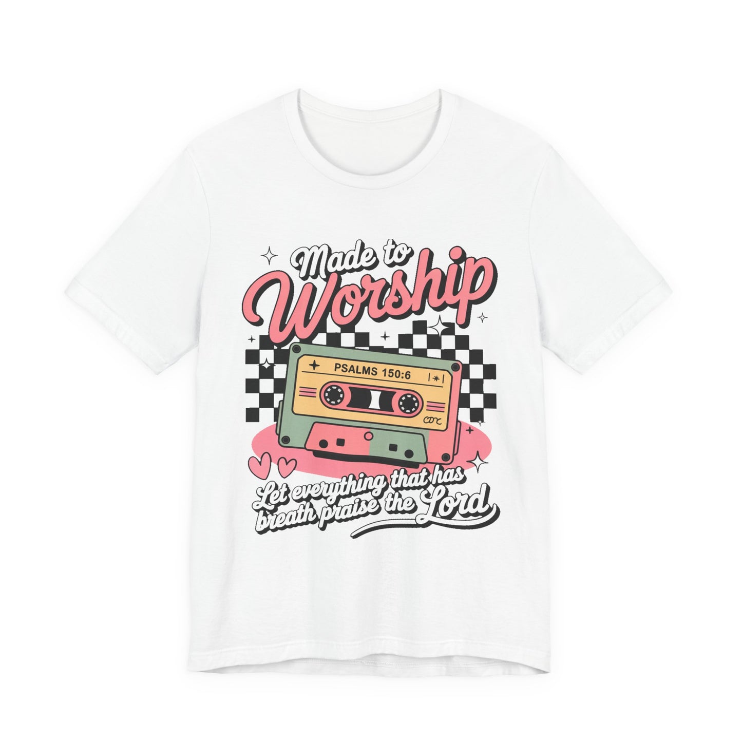 Made to Worship Tee | Unisex Short Sleeve Christian T-Shirt for Praise & Worship, Faith Apparel, Gift for Believers
