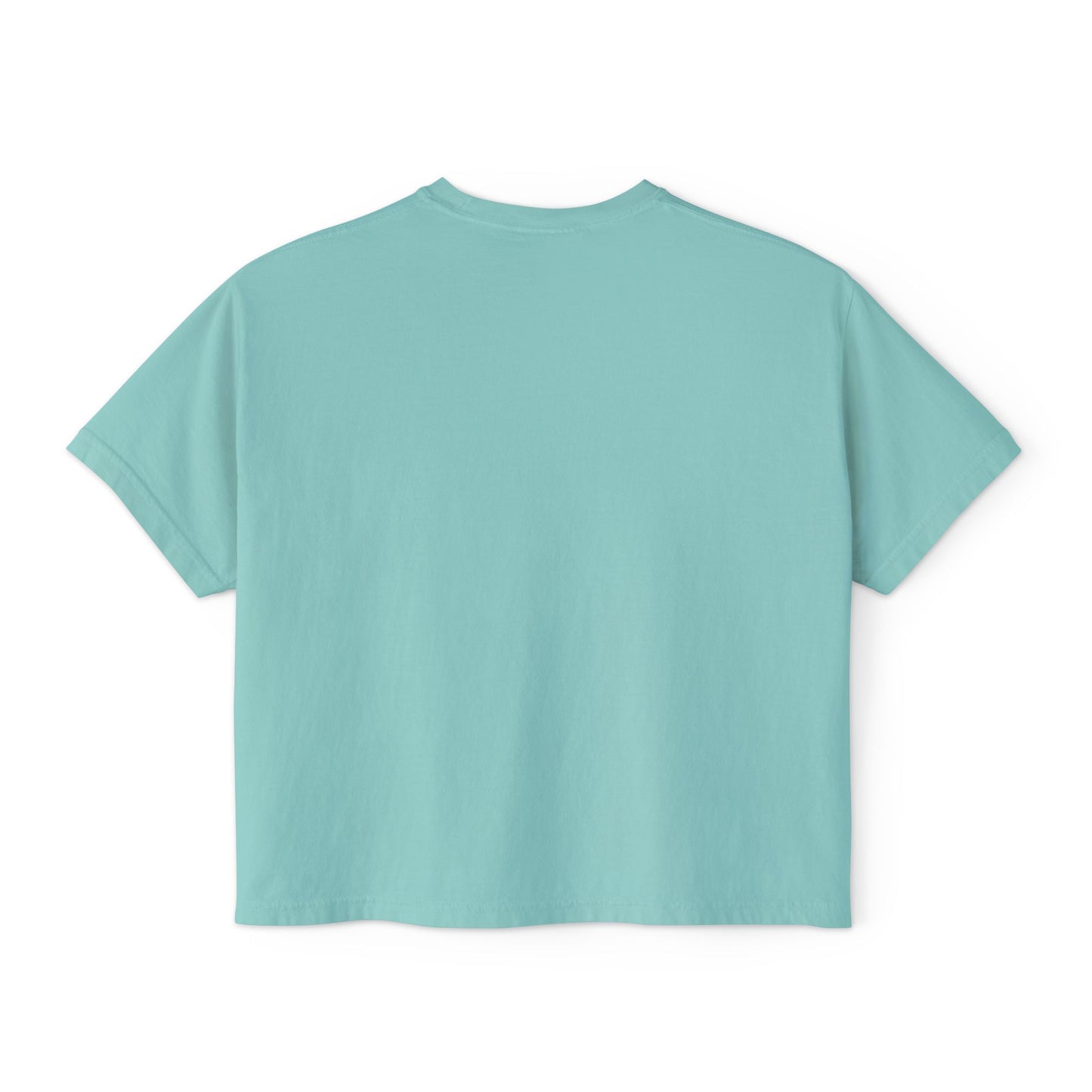 Boxy Tee — "Criando con fe, no con miedo" Floral Spanish Faith Tee