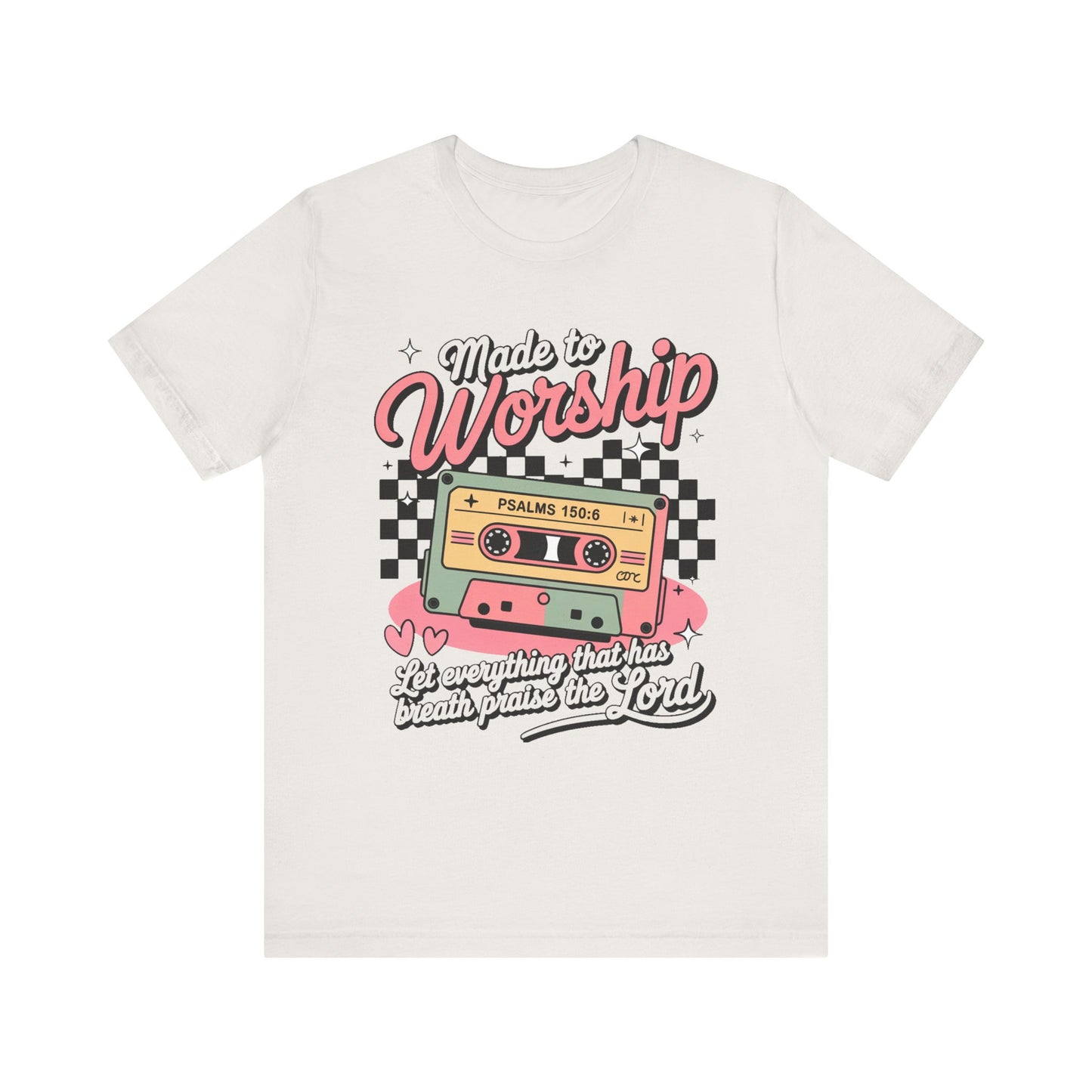 Made to Worship Tee | Unisex Short Sleeve Christian T-Shirt for Praise & Worship, Faith Apparel, Gift for Believers