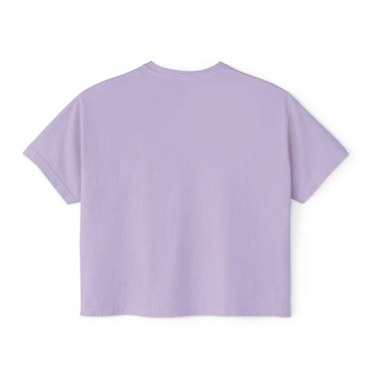 Boxy Tee — "Criando con fe, no con miedo" Floral Spanish Faith Tee