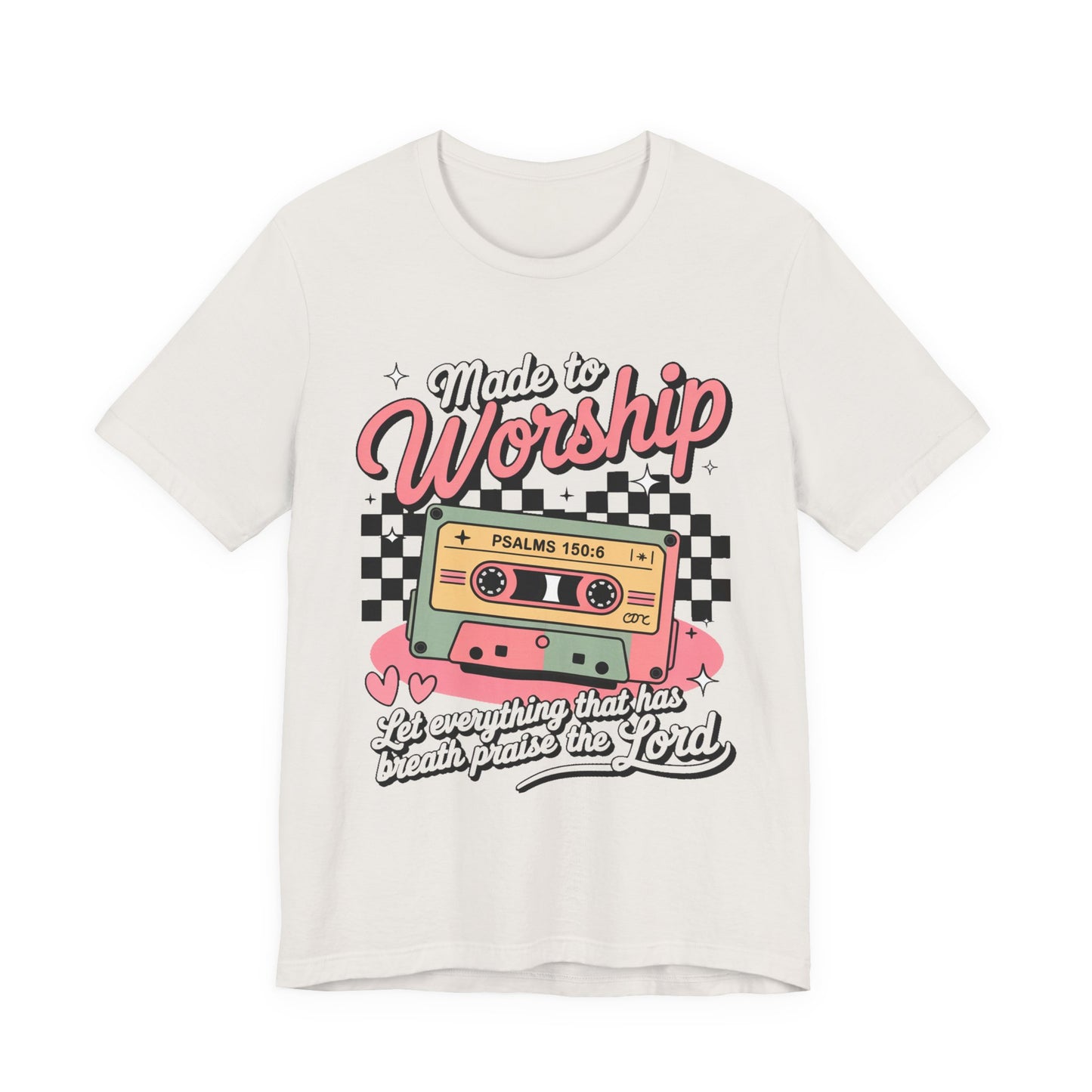 Made to Worship Tee | Unisex Short Sleeve Christian T-Shirt for Praise & Worship, Faith Apparel, Gift for Believers