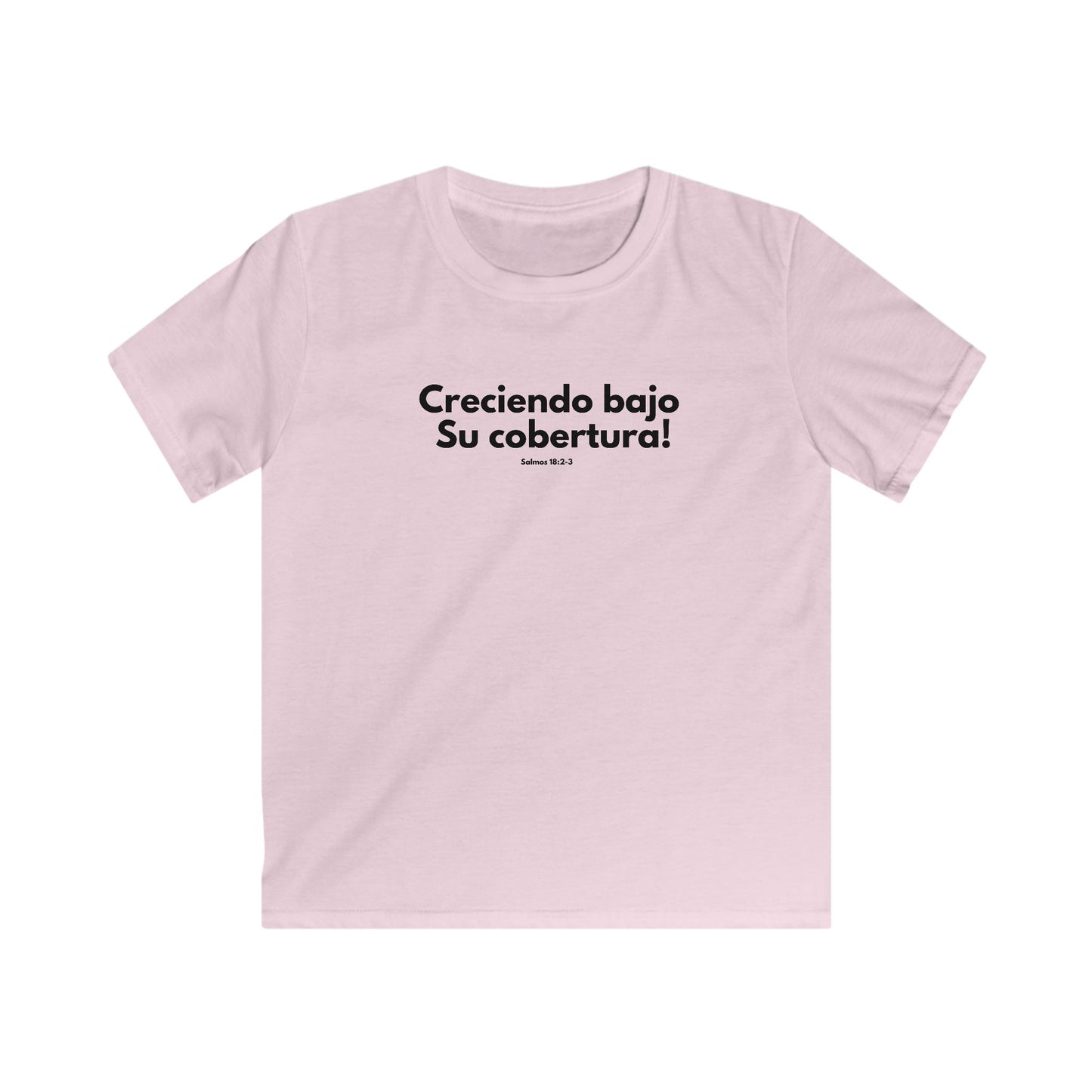 Kids T-Shirt — "Creciendo bajo Su cobertura" Spanish Christian Children’s Faith Tee