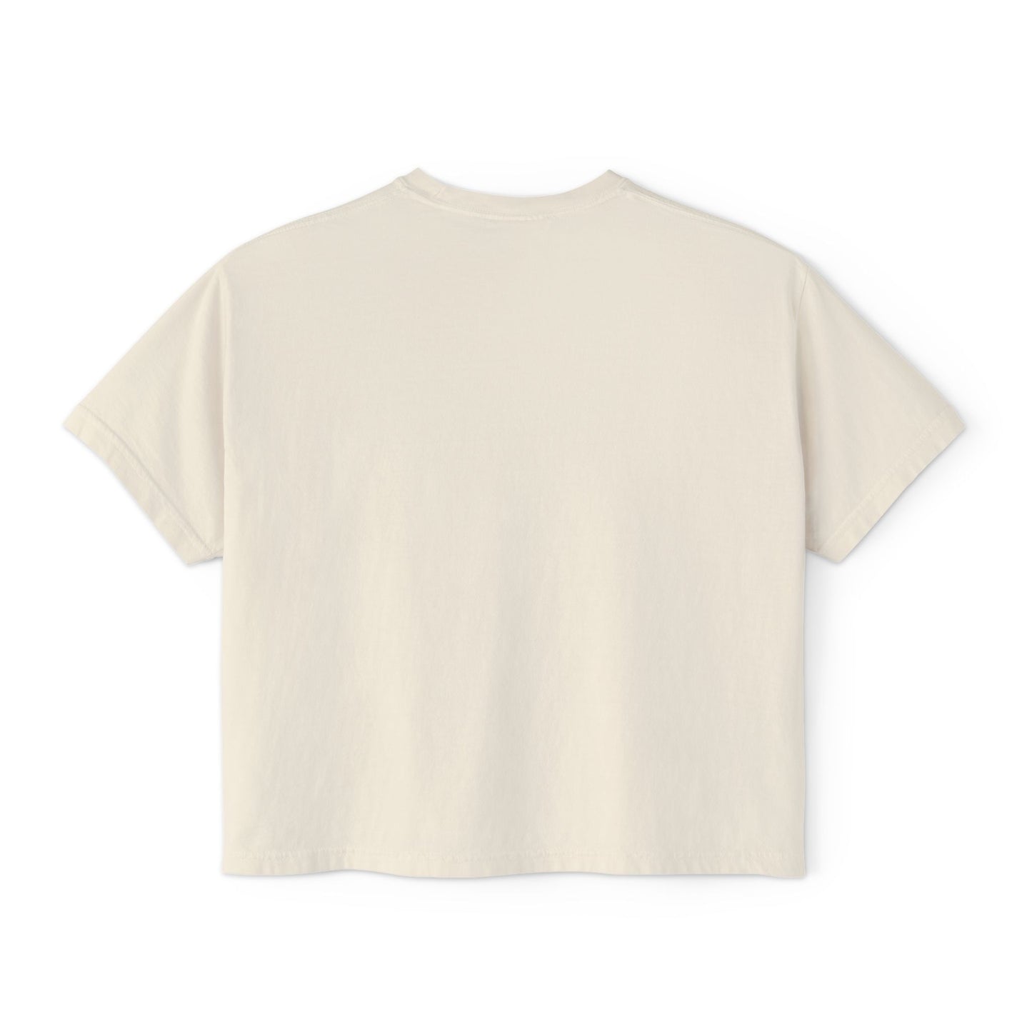 Boxy Tee — "Criando con fe, no con miedo" Floral Spanish Faith Tee