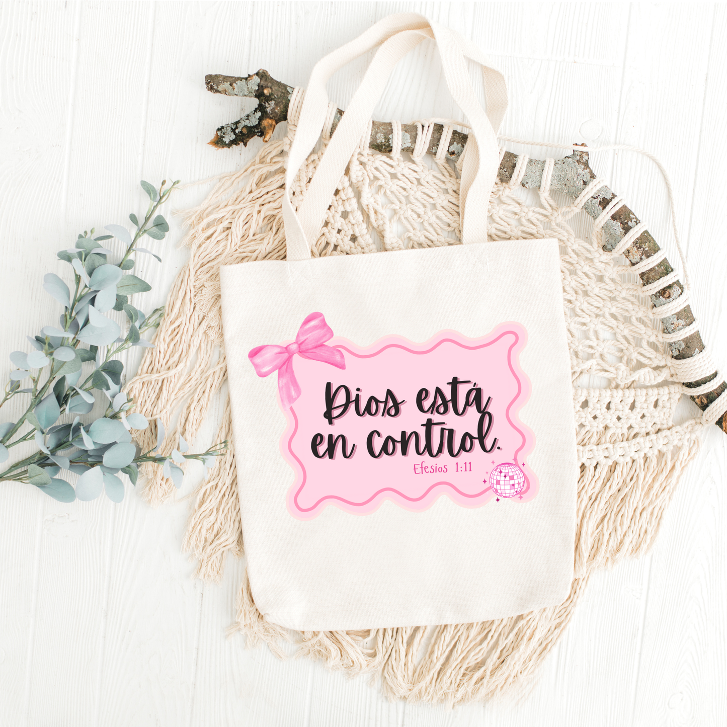 "Dios esta en control" Tote Bag