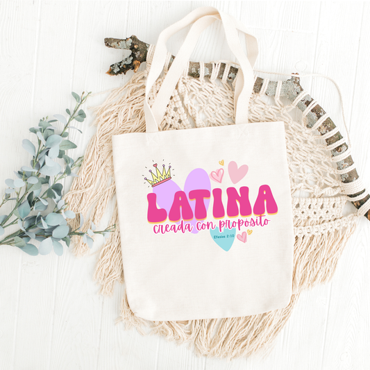 “Latina Creada con Propósito” Tote Bag